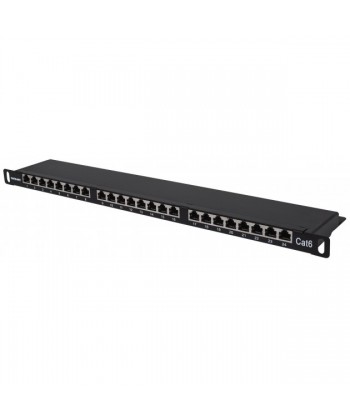 NO BRAND - Pannello Patch 24 posti Cat6 FTP Nero
