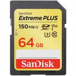 EXTREME PLUS SDXC CARD 64GB 150MB/S V30 UHS-I U3