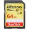 EXTREME PLUS SDXC CARD 64GB 150MB/S V30 UHS-I U3