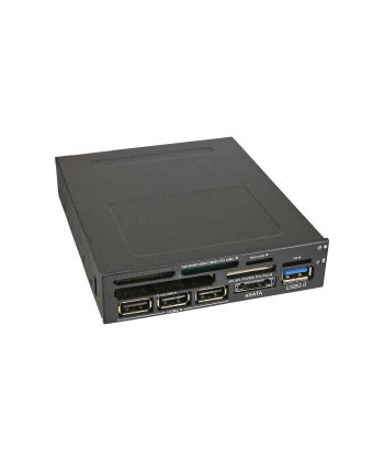 Pannello 3.5" card reader 3 x USB 2.0 black 1 x usb 3.0 1 x esata