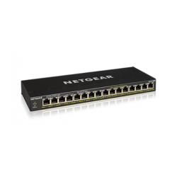 NETGEAR GS316PP SWITCH POE + GIGABIT ETHERNET NON GESTITO A 16 PORTE 183W POE + BUDGET, FANLESS, PLUG-AND-PLAY