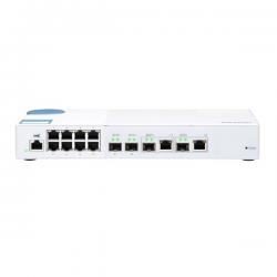 QSW-M408-2C 8 PORT 1GBPS 2 PORT 10G SFP+/ NBASE-T COMBO 2 PORT 10G SFP+, WEB MANAGEMENT SWITCH
