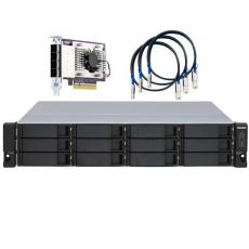 12-bay 2U rackmount SATA JBOD expansion unit redundant PSU