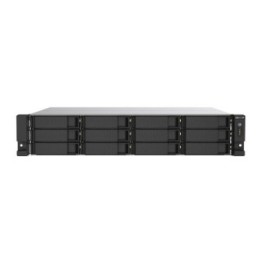 12-BAY RACKMOUNT NAS  AMD RYZEN V1000 SERIES V1500B 4C/8T 2.2GHZ  8GB DDR4 RAM (2 X UDIMM SLOTS, MAX. 32GB), 2 X 2.5GBE LAN, OPT