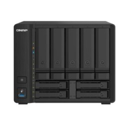 9-BAY NAS  AL324 64-BIT QUAD-CORE 1.7GHZ  4GB DDR4 SODIMM RAM (1 RAM  SLOT, MAX 16GB), 5 X 3.5" AND 4 X 2.5" DRIVE SLOTS, 2 X 10