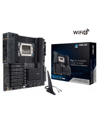 ASUS - Pro WS WRX80E-SAGE SE WiFi WRX80 Triple M.2 DDR4 Extended-ATX Socket TRX4