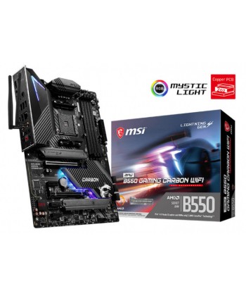 MSI - B550 Gaming Carbon WiFi Dual M.2 DDR4 Socket AM4