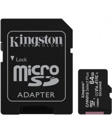 KINGSTON - MICRO SD 64GB Class V10 UHS-I + Adapter 100MB/s