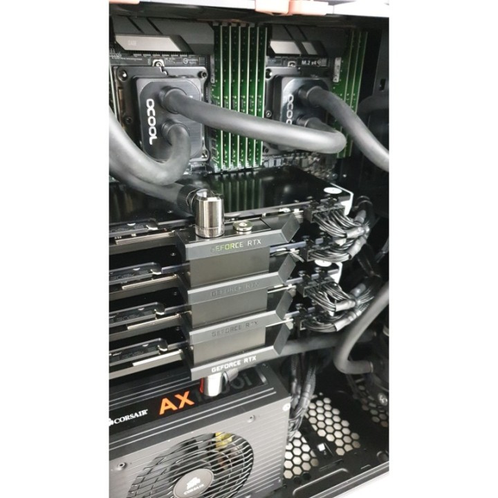 Syspack Computer - Deep36-X4 Dual Xeon Gold 36 Core 256GB SSD 1TB+4TB 4 x Titan RTX 24GB Liquid Cooled