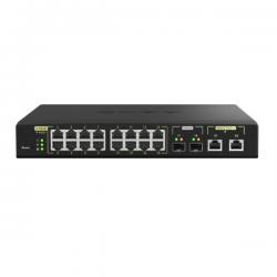 QSW-M2116P-2T2S 16 PORTS 2.5GBE RJ45 WITH POE 802.3AT(30W) 2 PORTS 10GBE SFP+ 2 PORTS 10GBE RJ45 WITH POE 802.3BT(90W) MAX 