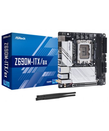 ASROCK - Z690M-ITX/AX WiFi DDR4 M.2 Mini-ITX Socket 1700