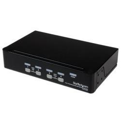 Switch KVM USB 4 porte montabile a rack 1U con OSD