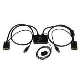 Switch Commutatore KVM USB VGA a 2 porte -Alimentato via USB