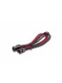 ITEK - Cavo alimentazione Sleevato PCIe 6Pin Femmina a 6Pin Maschio, 250mm, Nero Rosso