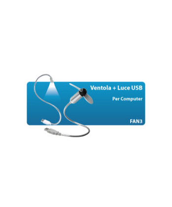 VENTILATORE + LAMPADA USB PER NOTEBOOK