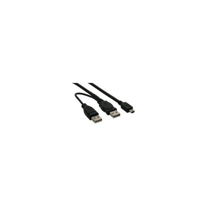CAVO USB MINI a Y sdoppiato 2xUSB type A