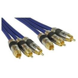 CAVO AUDIO/VIDEO 3xRCA M/M 5mt Premium