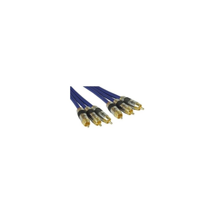 CAVO AUDIO/VIDEO 3xRCA M/M 5mt Premium