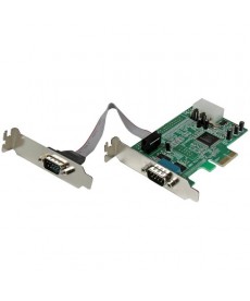 STARTECH - Scheda PCI Express seriale nativa basso profilo a 2 porte RS-232 con 16550 UART - PCI Express 