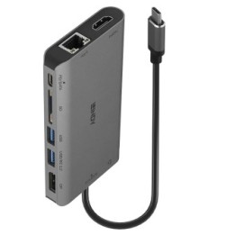 LINDY - Docking Station USB-C DST-MINI XT - HDMI DisplayPort USB 3.1 Lan SD 100W