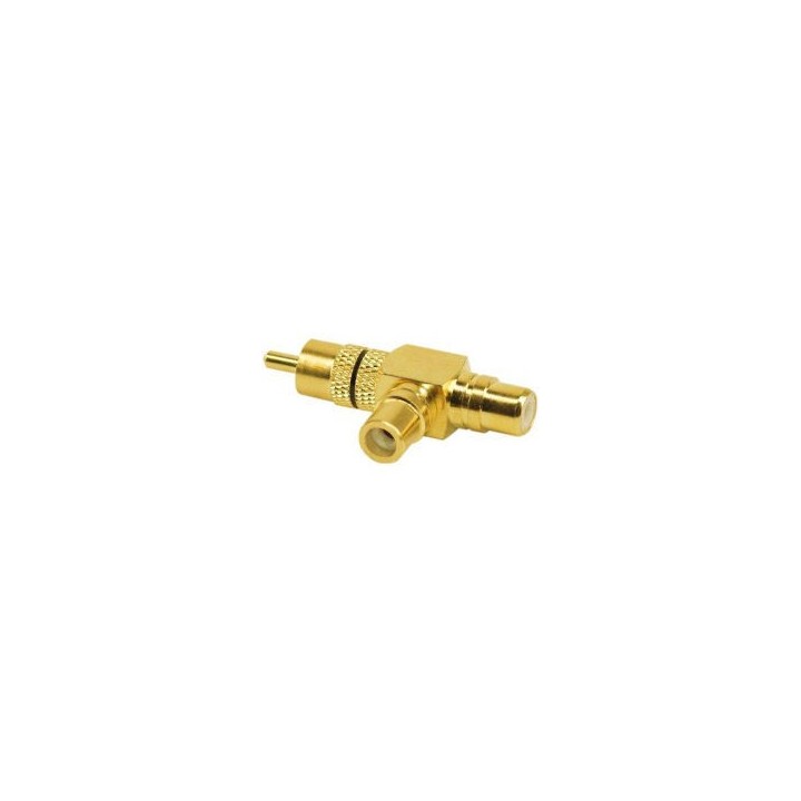 ADATTATORE AUDIO RCA M A 2X RCA F DORATO