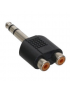 NO BRAND - Adattatore Jack 6,3mm M a 2 RCA F