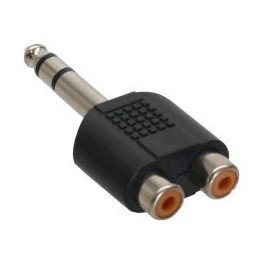 ADATTATORE JACK 6,3mm M a 2 RCA F