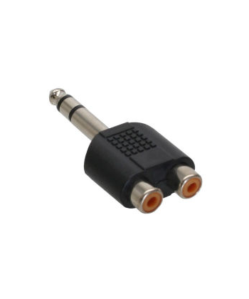 ADATTATORE JACK 6,3mm M a 2 RCA F