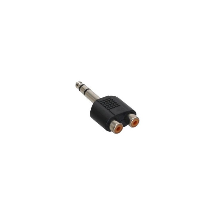 ADATTATORE JACK 6,3mm M a 2 RCA F