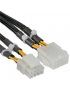 NO BRAND - Prolunga alimentazione scheda madre 8 Pin M a 8 Pin F 30 cm