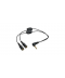 CAVO JACK 3,5mm M a jack 2 F con volume 0,2mt