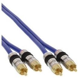 CAVO PREMIUM 2xRCA PIN DORATI 0,50mt