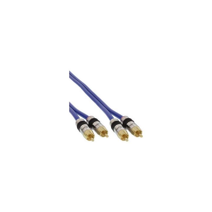 CAVO PREMIUM 2xRCA PIN DORATI 0,50mt