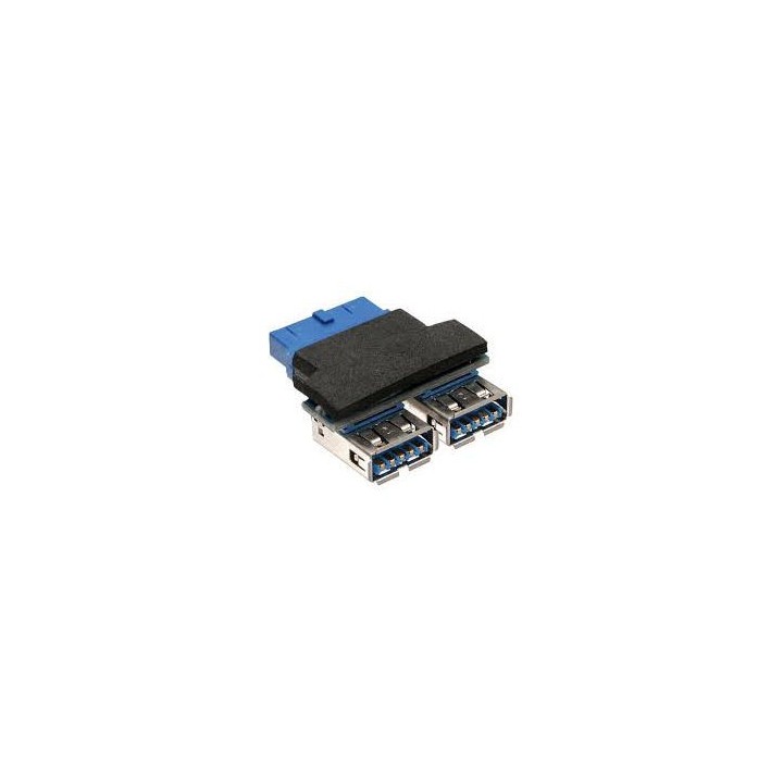 ADATTATORE USB 3.0 2X TYPE-A F A IDC 19PIN M X SCHEDA MADRE
