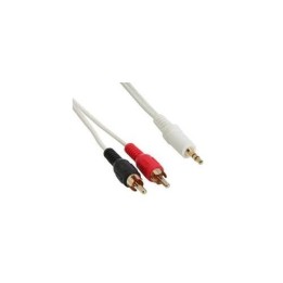 CAVO da  2 RCA M  a JACK M 3,5mm 1mt white