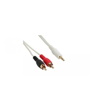 CAVO da 2 RCA M a JACK M 3,5mm 1mt white