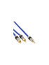 NO BRAND - CAVO premium da 2 RCA M a JACK M 3,5mm 0,5mt pin dorati blu