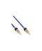 CAVO PREMIUM BLU JACK 3,5mm M A JACK M 0,5mt PIN DORATI