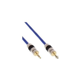 CAVO PREMIUM BLU JACK 3,5mm M A JACK M 20mt PIN DORATI