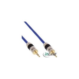 CAVO PREMIUM BLU JACK 3,5mm M A JACK M 5mt PIN DORATI