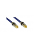 NO BRAND - CAVO BLU RCA premium 50 Ohm pin dorati 0,5mt