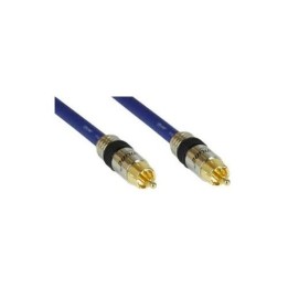 CAVO  BLU RCA premium 50 Ohm pin dorati 0,5mt