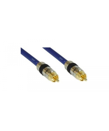 CAVO BLU RCA premium 50 Ohm pin dorati 0,5mt