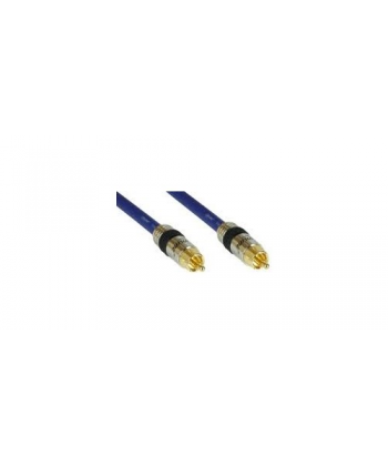 CAVO BLU RCA premium 50 Ohm pin dorati 15mt