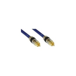 CAVO  BLU RCA premium 50 Ohm pin dorati 1mt