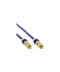 CAVO BLU RCA premium 50 Ohm pin dorati 20mt