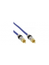 NO BRAND - CAVO BLU RCA premium 50 Ohm pin dorati 7mt