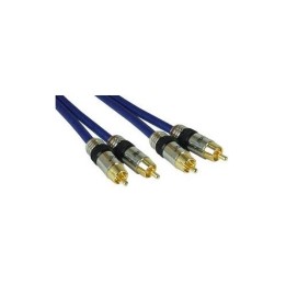CAVO PREMIUM 2xRCA PIN DORATI 10mt