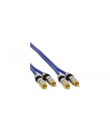 CAVO PREMIUM BLU 2 RCA M a 2 RCA M M 7mt PIN DORATI