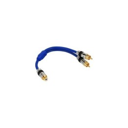 CAVO SDOPPIATORE premium 1 RCA F A 2 RCA M BLU